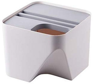 Cubo de Basura apilable para Cocina, clasificación de Cubo de Basura de Reciclaje, cesto de Basura de plástico para separación Seca y húmeda, contenedor de Basura para Dormitorio (B)