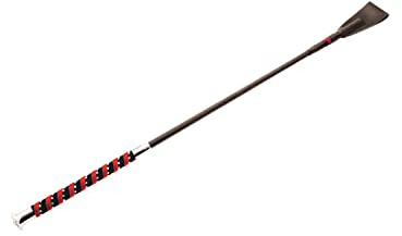 Umbria Equitazione Reitgerte Griff mit Strass schwarz-rot