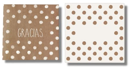 Forletter - Tarjeta de Felicitación Kraft, 15 x 15 cm, Gracias Topos