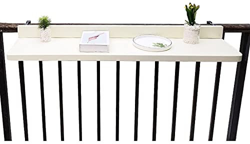 wandklapptisch klapptisch Wand wandtisch klappbar, Balkon-Wandtisch für Geländer, Outdoor-Geländer hängender Verstellbarer Decktisch für kleine Räume, klappbare Beistelltische für Terrasse,