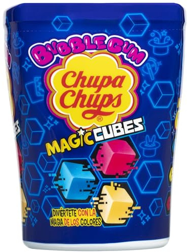Chupa Chups Magic Cubes Chicle Infantil Cubos Mágicos Multicolor, 6 botes 86g