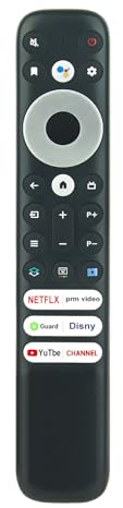 ALLIMITY RC902V FMRB Télécommande vocale Compatible avec TCL QLED 4K Smart TV RC902V-FMRB 21001-000037 RC902VFMRB