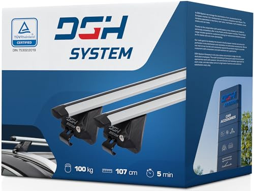 DGH System Dachträger Autogepäckträger RELINGTRÄGER kompatibel mit Opel Insignia A Kombi 2009-2017 max 100 kg 112 cm Aluminium