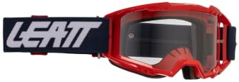 Leatt Unisex-Adult SCHUTZBRILLE Vizion 3.5 90 VLT ROT KLAR X, Red, ONE Size