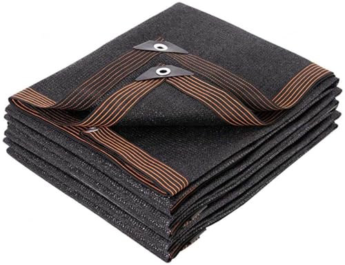 AuMarndi Rete Ombreggiante Traspirante 90% Rete Telo Ombra Telo Ombreggiante Vela Tessuto Ombra Anti-UV 90% Tessuto Ombreggiante Traforato per Balconi Terrazza Pergola Giardino,black-2x5m