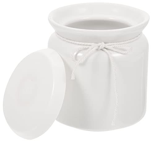 MAGICLULU Seasoning Oil Storage Tank Ceramic Jar Screw Lids Condiment Container Honey Sugar Salt Storage