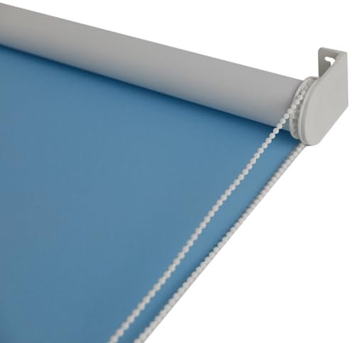 GOCHUSX Tende Oscuranti, Tende A Rullo con Cordino, Tende A Rullo per La Casa, Tende Oscuranti Temporanee per Camere da Letto, Soggiorno, Bagno(Azzurro,140cmx160cm)