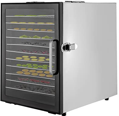 Lebensmittel Dehydrator Dörrautomat Dörrautomaten Dehydrator Dörrgerät 12 Tabletts Trockenmaschine für Früchte Fleisch Kräuter mit Temperaturregelung 30-80°C 24h Timer