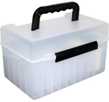 TOTIKI Angelkasten Gerätekoffer Multifunktionale Angelwerkzeugbox Mit Ablaufloch An Der Unterseite, Aufbewahrungsbox, Köderbox Angelkoffer Köderbehälter(White)