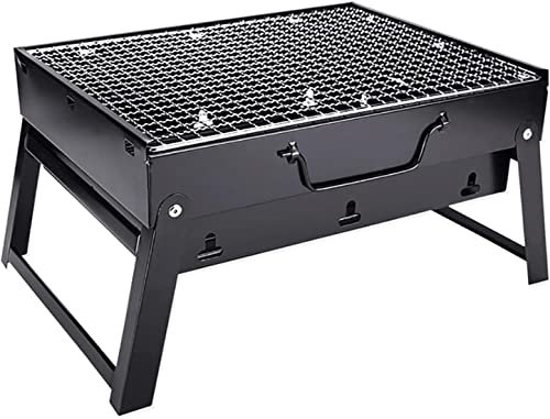 Portable Charcoal Grill for Outdoor Picnics and Parties Folding BBQ Grill with Cooking Rack Compact and Lightweight BBQ Grill for Camping and Tailgating