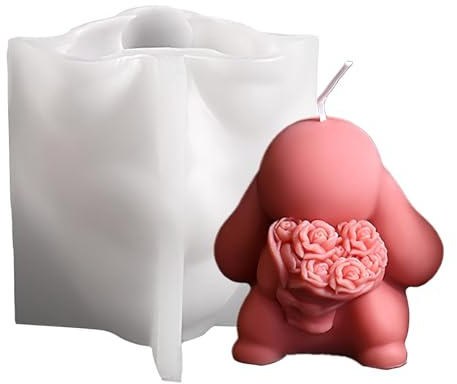 Stampo Coniglio Silicone Per Candele - Stampo In Silicone A form Di Coniglio Pasquale | Stampi Per Coniglietti | Muffa Per Candela Di Pasqu | Muffa Per Conigli Pasquali