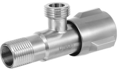 SHINEOFI 1pezzi Valvole Arresto Angolari in Acciaio Inox Valvole Intercettazione Acqua Per Doccia Adatte Per Acqua Calda Fredda Per Bagno Wc e Balcone