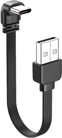 Hattba USB To USB C Cable 90 Degree C Fast Charging Cord For Cellphone Car Recorders Male To Angled Cable Type