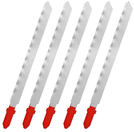 Tunejoy Stichsägeblätter T318A T-Schaft Stichsägeblatt HSS für Geraden Schneiden von Sandwichmaterialien Metallen 21TPI 130x8x1mm 5 Stück