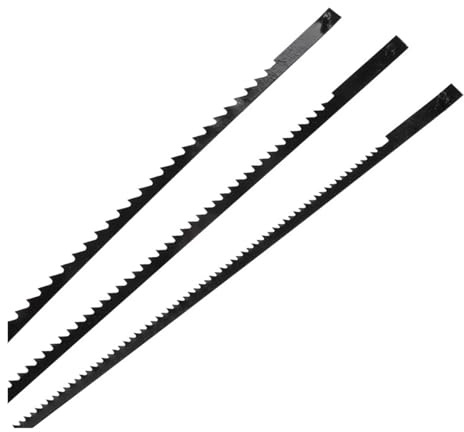 24Pcs Scroll Saw Blades 127Mm Carbon Steel Fretsaw With Cross Pin 10/15/18/24 Teeth Standard Fine Cut