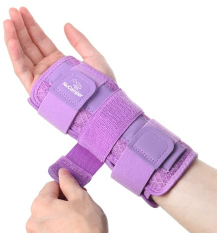 NuCamper Handgelenk Bandagen, Verstellbarer Rechts/Links Handgelenkschiene Karpaltunnelsyndrom für Frauen Männer, Abnehmbarer Schiene Handgelenkstütze Tendinitis,Arthritis,Verstauchungserholung,Sport