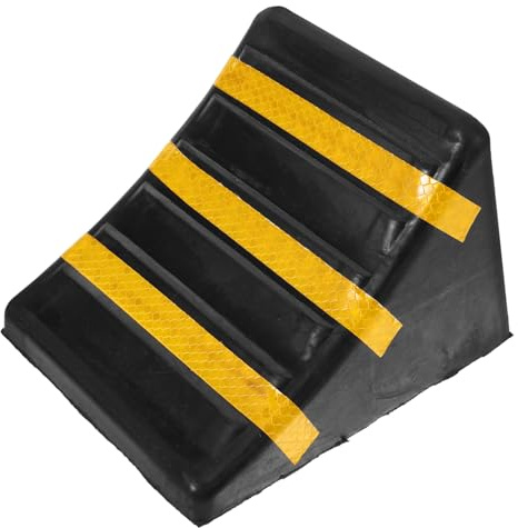 Hohopeti Calzo de Rueda de Goma Resistente para Coche y Camión Bloque Antideslizante para Estacionamiento y Alineación de Vehículos Estabilizadora para Exterior