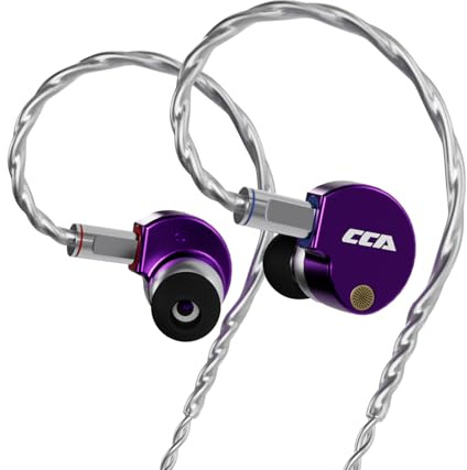 CCA Phoenix, cuffie in-ear monitor, driver dinamico a doppio magnete IEM con suono chiaro HiFi e bassi profondi, auricolari professionali da gioco interamente in metallo, per musicisti, cantanti
