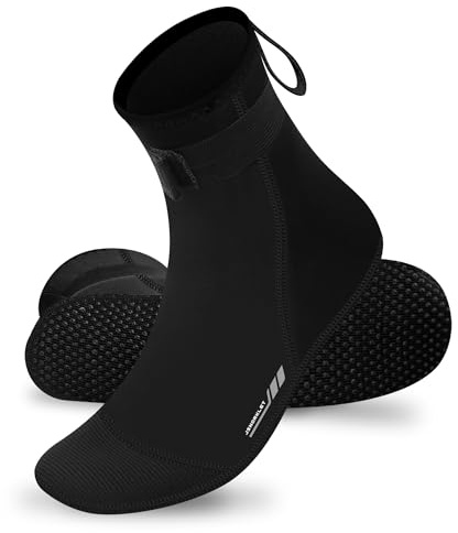JSNORKLET Wasserdichte Neoprensocken, 3MM Neopren Tauchsocken für Herren Damen, Schwimmsocken Beachsocken für zum Tauchen und Männer, Frauen,Schnorcheln,Kajakfahren,für alle Wasseraktivitäten