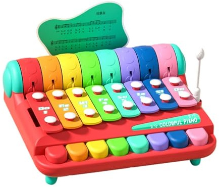KiBcsLic Baby Piano Xylophone Baby Musical Instruments Educational Birthday Gifts Girls Boys Children Colorful Key Keyboard
