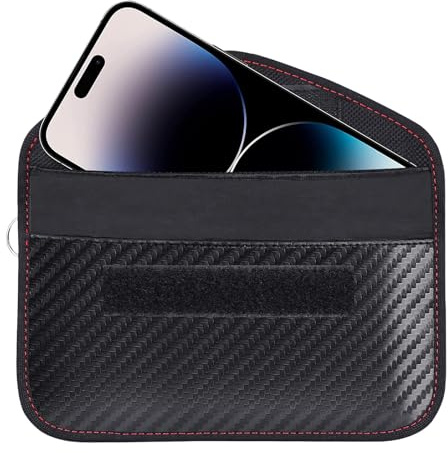 Faraday Tasche für Telefone und Autoschlüssel, Anti-Tracking Handyhülle, RFID Faraday Tasche, Blockieren Signal Keyless Entry Autoschlüssel Hülle, Faraday Tasche für Autoschlüssel Handykarten
