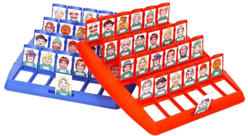 Wer Ist Es Spiel, Wer Ist Es Lustiges Ratespiel Brettspiel Mit 96 Niedliche Comicfiguren-Karten, Verbessert Die Eltern-Kind-Interaktion Und -Kommunikation, Für Familienabend, Urlaub, 27 x 25 x 5 cm