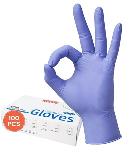 Guanti In Nitrile | Guanti Da Cucina Protettivi Impermeabili | Indumenti Durevoli Di Qualità Alimentare Per Giardinaggio, Cucina, Lavastoviglie, Edilizia, Pulizia Della Casa, Uso Ospedaliero, Attività