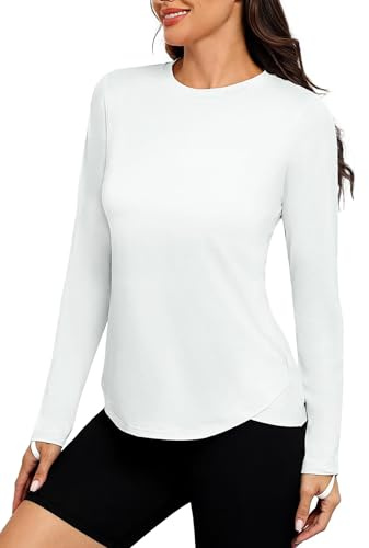PINSPARK UV-skjorta damer UPF 50+ solskydd sportskjorta snabbtorkande sport t-shirt lätt löpartröja yoga långärmad tröja andas funktionell skjorta fitness rashguard