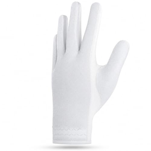 Kyniog Ladies Tan-Through Golf Glove | Soft Cabretta Leather Palm & Breathable Lycra Top | Anti-Tan Line Non-Slip Golf Glove for Lady Golfers