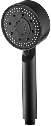 Cabezal de ducha negro de 5 modos, ajustable de alta presión y ahorro de agua, cabezal de ducha de masaje de agua, accesorio moderno para ducha (cabeza de ducha negra)