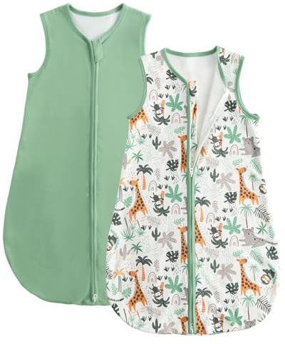 JiAmy Sacco nanna in cotone, unisex, da 0,5 tog, per neonati e neonati, 0-24 mesi, 0,5 Tog verde, 24 mesi