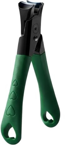LANQEAOR Pet Nail Clippers for Dogs and Cats, Stainless Steel Claw Trimmer with Safety Guard, Large Opening Non-Slip Home Grooming Tool, Green