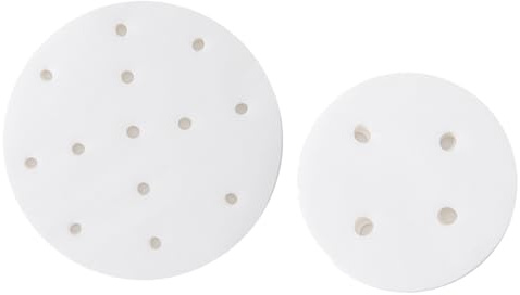 ULDIGI 200 Sheets Disposable Steamer Liners Perforated Steaming Papers Made of Silicon Paper for Steam Cooking with Even Holes, Convenient to Clean Household Steamer Liner for Pastry
