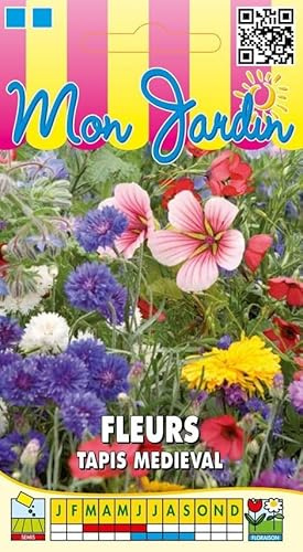 Sachet de graines de Fleurs annuelles Tapis Médiéval - 3 g - fleur annuelle - LES GRAINES BOCQUET
