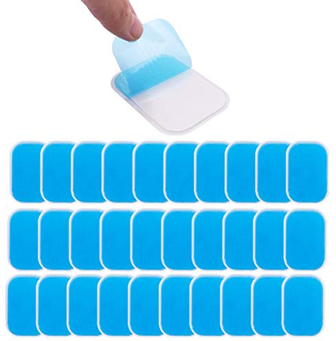 C100AE 60 Stück EMS Gel Pad,Gels Pad für EMS Bauchmuskeltrainer Elektrische Muskelstimulation, Abs Trainer Ersatz Gel Blatt Ersatz Pad,Selbsthaftenden Hydrogel Elektroden Pads für Beurer Tens Gerät