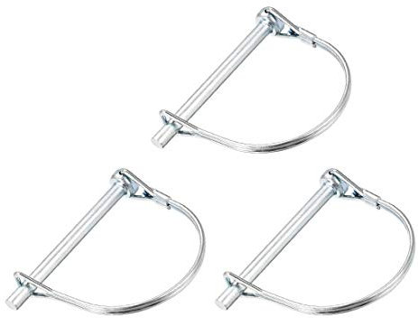 sourcing map 3STK Wellen Verriegelung Stift - Koppler für Bauernhof Anhänger Wagen Rasen Garten in Bogenrunde 6mm x 70 mm