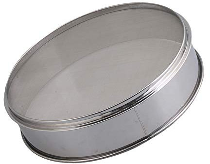 RDEXP Fine Mesh Mehlsieb Edelstahl Round Sifter Dia 40cm 40 Mesh High 8,5cm