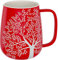 amapodo Taza de café de porcelana - Taza de café grande 600ml - Regalos para mujeres - Taza Jumbo - Taza de oficina XXL Rojo