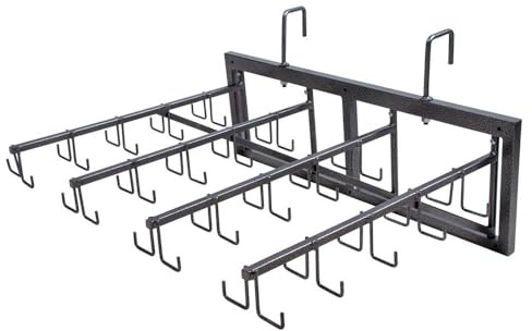 EASY-UP Pro Series 40 Swivel Hook Horse Bridle & Halter Tack Rack | Installed Size 27 Length x 9 Height x 21 Depth | Hooks Rotate for Easy Access | Mountable or Portable