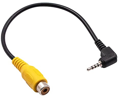 ezqnirk 1 unids 2.5mm Jack STEREO Masculino Enchufe al cable adaptador hembra RCA Adecuado para GPS AV-in Converter Video Cable negro
