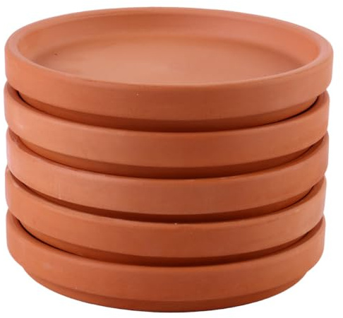 HEMOTON 5st Terrakotta-pflanzgefäß Saftige Pflanzgefäße Topfuntersetzer Garten Tropfschalen Für Blumentöpfe Für Pflanzgefäße Unterteller Blumenkübel Untersetzer Pflanzschale Mini Pflanzer