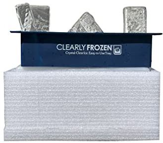 ClearlyFrozen High Capacity Clear Ice Cube Tray (6 Spears 1.25 x 1.25 x 5) with Multi-Size Mold Expandable up to 6 ice slabs 1.25 x 2 x 5