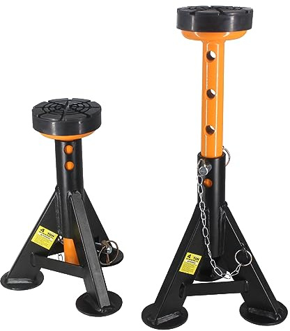 BESTOOL Heavy Duty Jack Stand， Shorty Low Profile Car Jack Stand with Security Locking Pins-4ton(8000Ibs) Capacity, 2 Pack