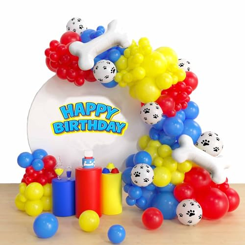 Geburtstags Dog Paw Luftballons Dekorationen Pfotenpatrouillen Geburtstag Deko für Kinder Partyzubehör