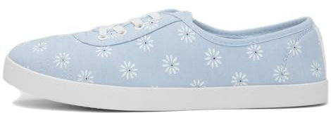 Lilley Pippa Womens Blue Daisy Print Canvas Shoe - Size 7 UK - Blue