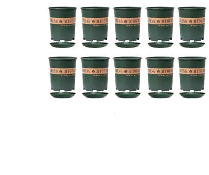 LIBANGRONG-888 Blumenübertopf/Blumentopf Verdickte Kunststoff-Blumentöpfe, große Sukkulenten, Gallonen, kleine grüne Rosen Übertöpfe (Color : High Gallon 1 Flower Pot 10 pcs)