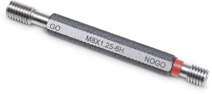 WIKISTORE TAMPONE FILETTATO P/NP PASSA NON PASSA 6H - M8x1,25 ISO | Strumento affidabile per controlli di filettatura
