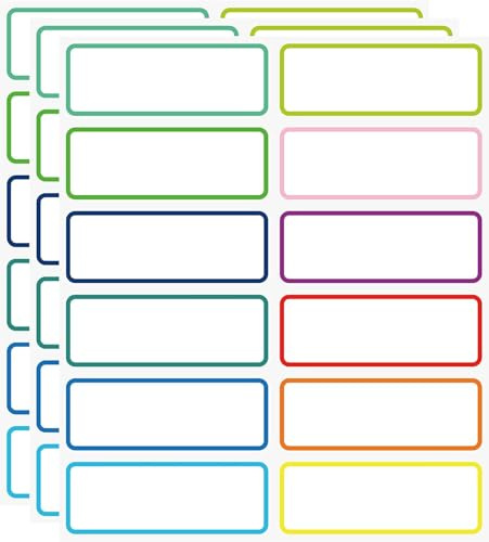 SVNOOC wiederverwendbare trockene Erase Etiketten Haftnotizen für Aufbewahrungsbehälter Organisieren wasserdichte entfernbare Aufkleber für Küchenbüro Schule Allzweck Gebrauch 36pcs (1.25x3.5 Zoll)