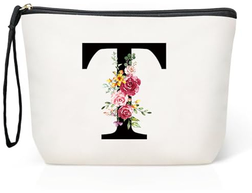 Schminktasche Damen, Reise Canvas Kosmetiktasche, Große Make-up-Tasche, Muttertagsgeschenk, Geburtstagsgeschenke für Frauen, Hochzeit Geschenke für Freundin, Kollegin, Braut, Brautjungfern