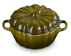 Le Creuset Stoneware Pumpkin Mini Cocotte, 12 oz., Olive